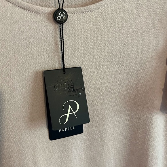 SELLING ADRIANNA PAPELL BLOUSE FOR WOMEN SIZE S COLOR CHAMPAGNE FLUTTER SLEEVE - Picture 4 of 8